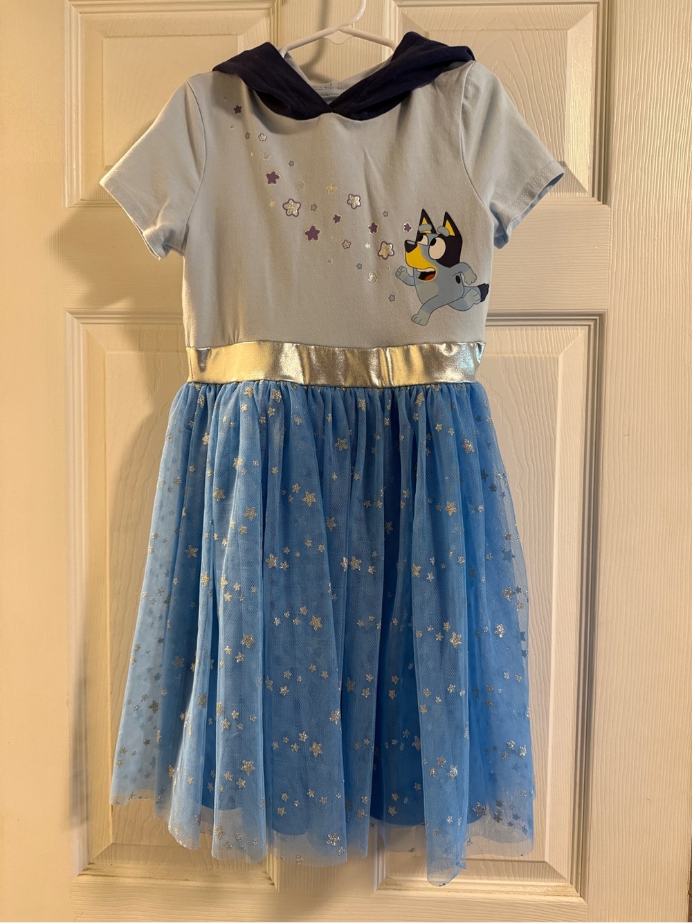 Blue Star Tulle Dress with Hood for Kids